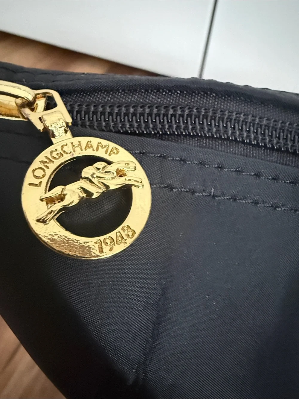 Longchamp My Pliage Signature Custom Handbag Black, Lightly Used
